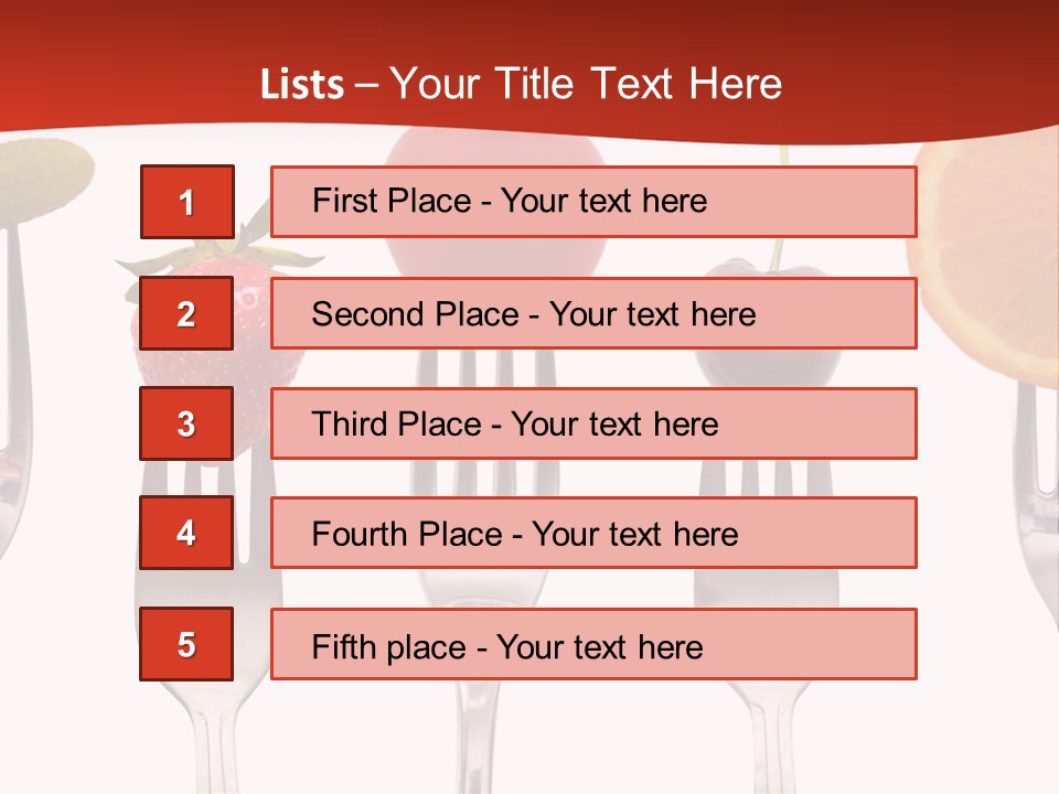 Five Snack Cherry PowerPoint Template