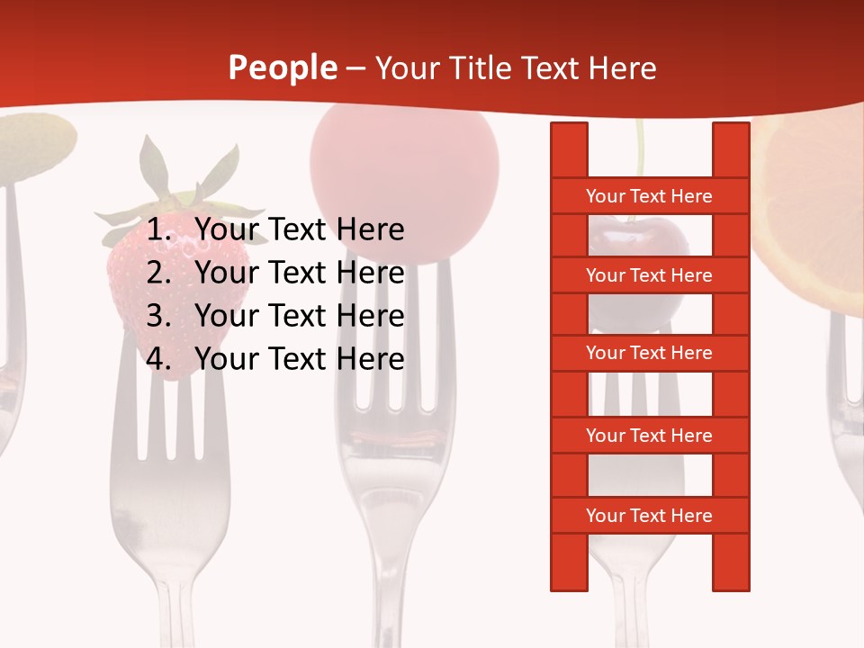 Five Snack Cherry PowerPoint Template