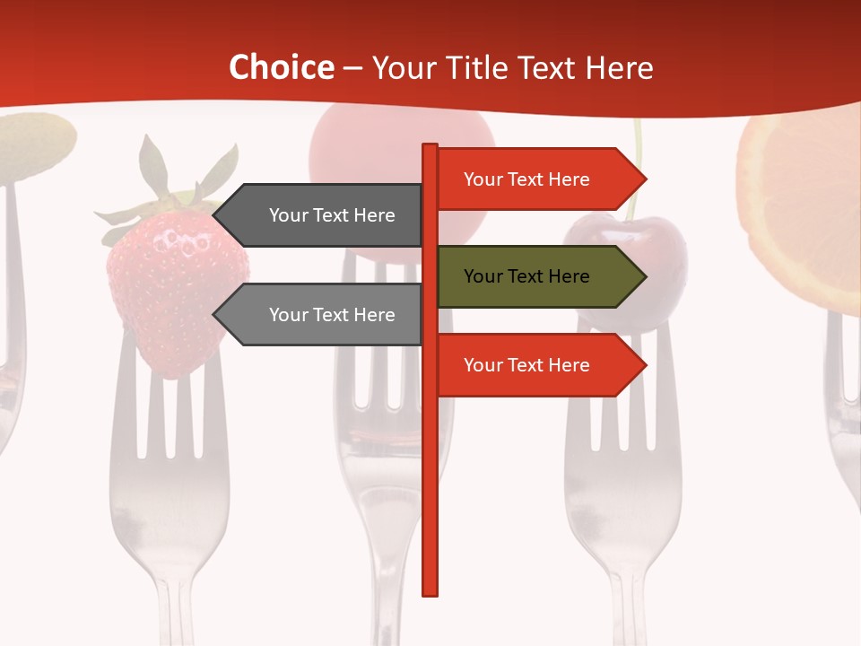 Five Snack Cherry PowerPoint Template