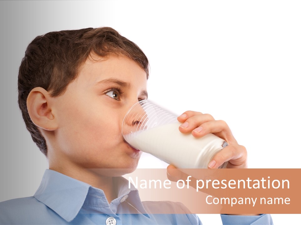 Holding Food Child PowerPoint Template