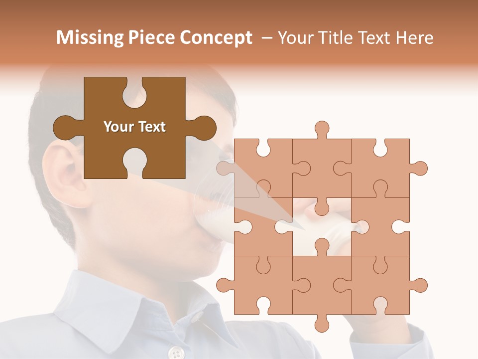 Holding Food Child PowerPoint Template