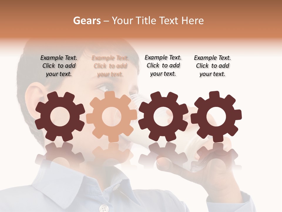 Holding Food Child PowerPoint Template