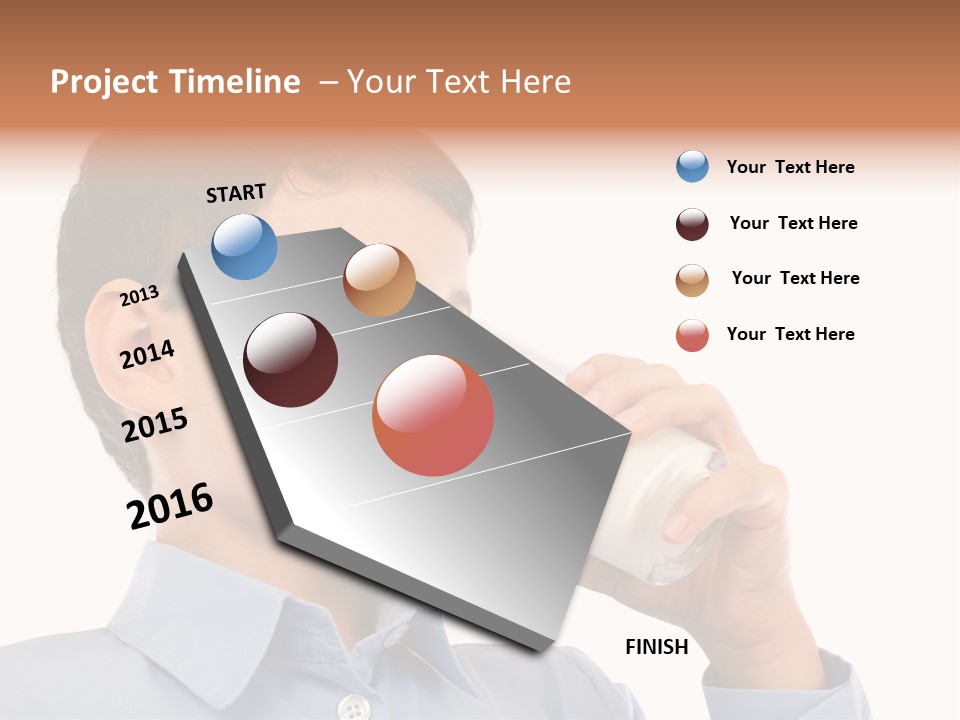 Holding Food Child PowerPoint Template