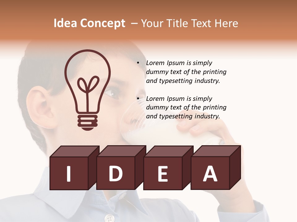 Holding Food Child PowerPoint Template