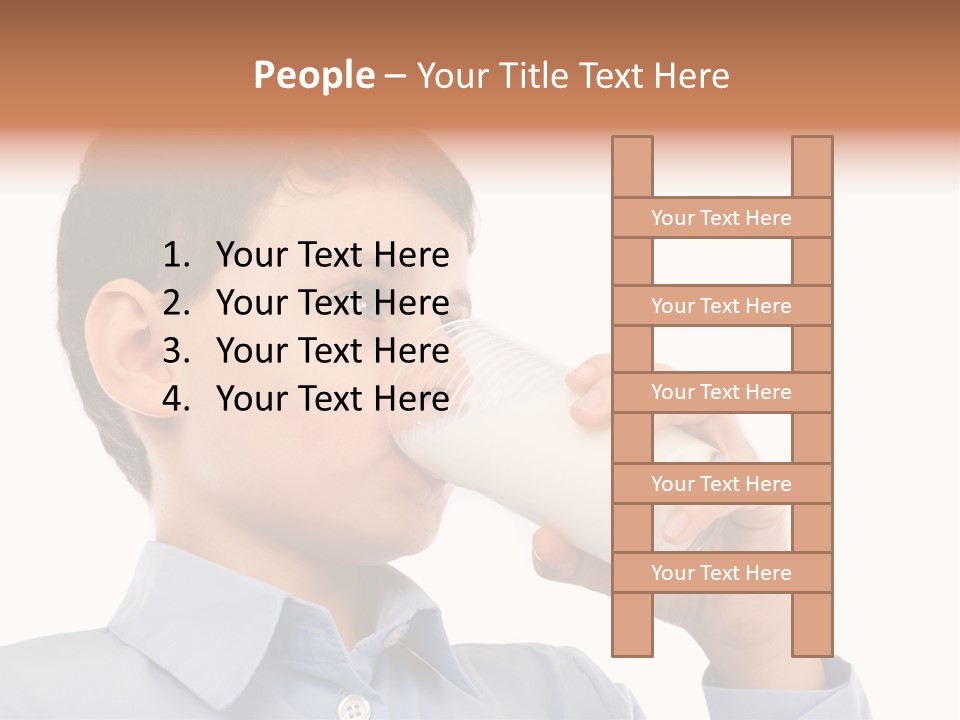 Holding Food Child PowerPoint Template