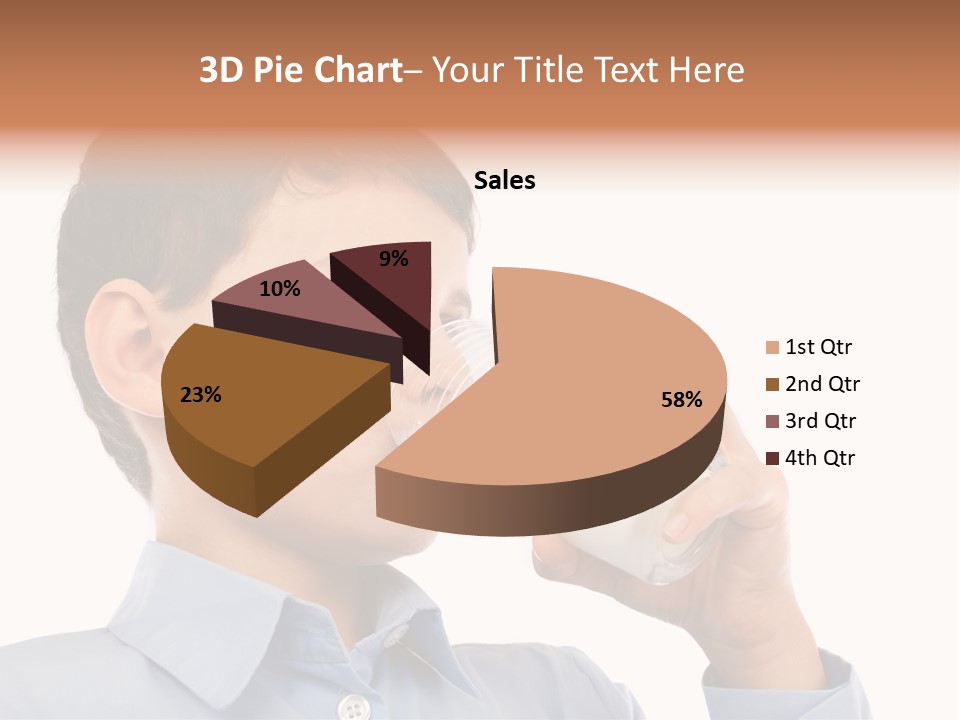 Holding Food Child PowerPoint Template