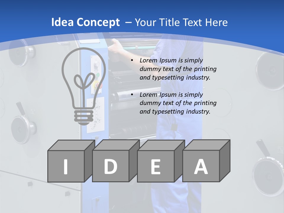 Color Machine Plant PowerPoint Template