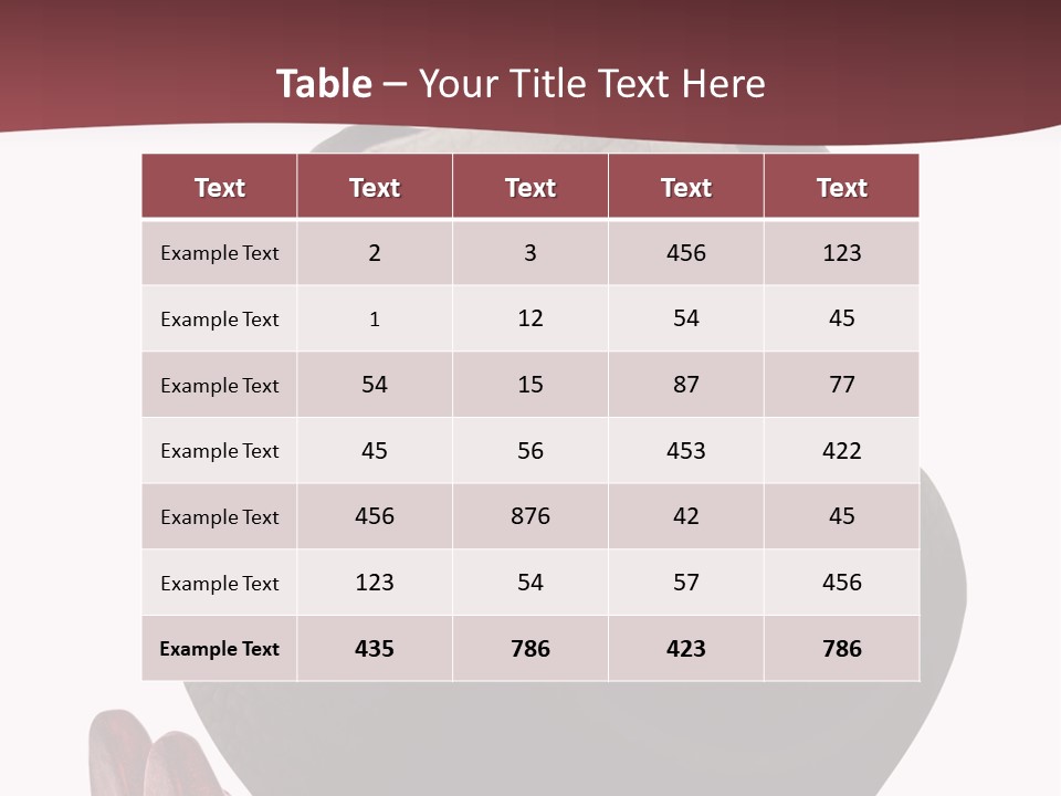Concept Legs Back PowerPoint Template