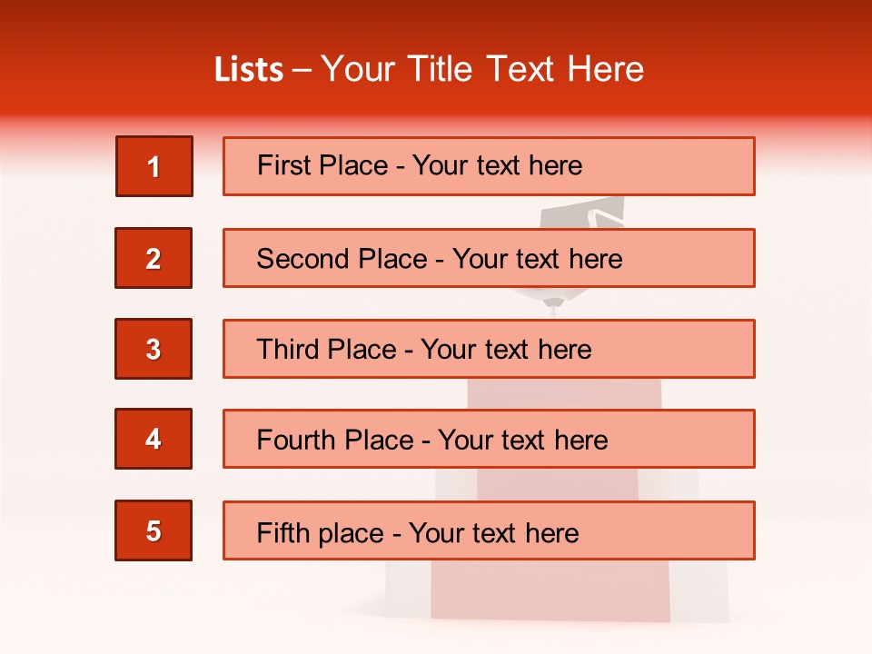 Recognition Ladders Medals PowerPoint Template