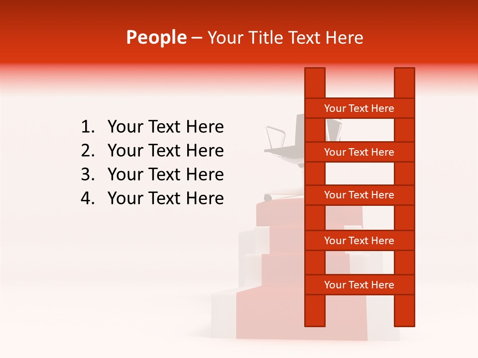 Recognition Ladders Medals PowerPoint Template