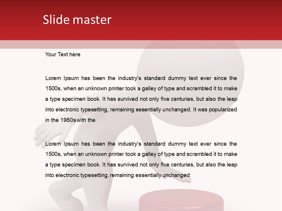 Red Press Render PowerPoint Template