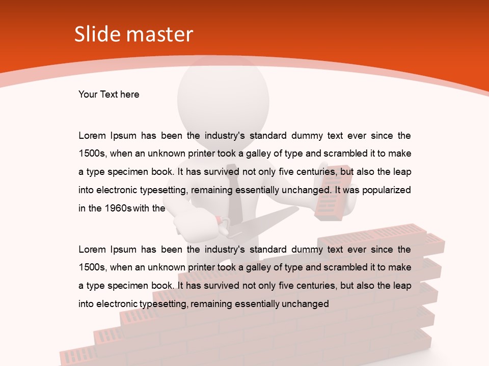 Construction Caucasian Man PowerPoint Template