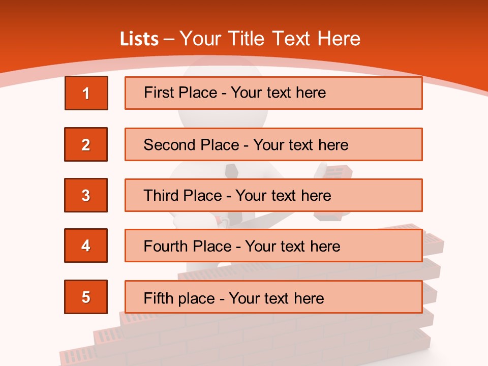 Construction Caucasian Man PowerPoint Template