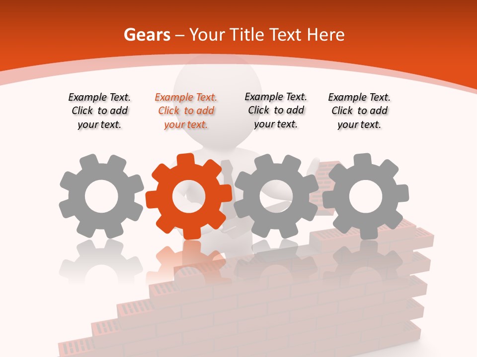 Construction Caucasian Man PowerPoint Template