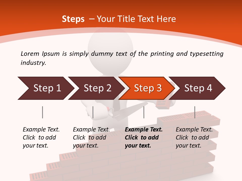 Construction Caucasian Man PowerPoint Template