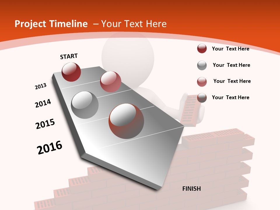 Construction Caucasian Man PowerPoint Template