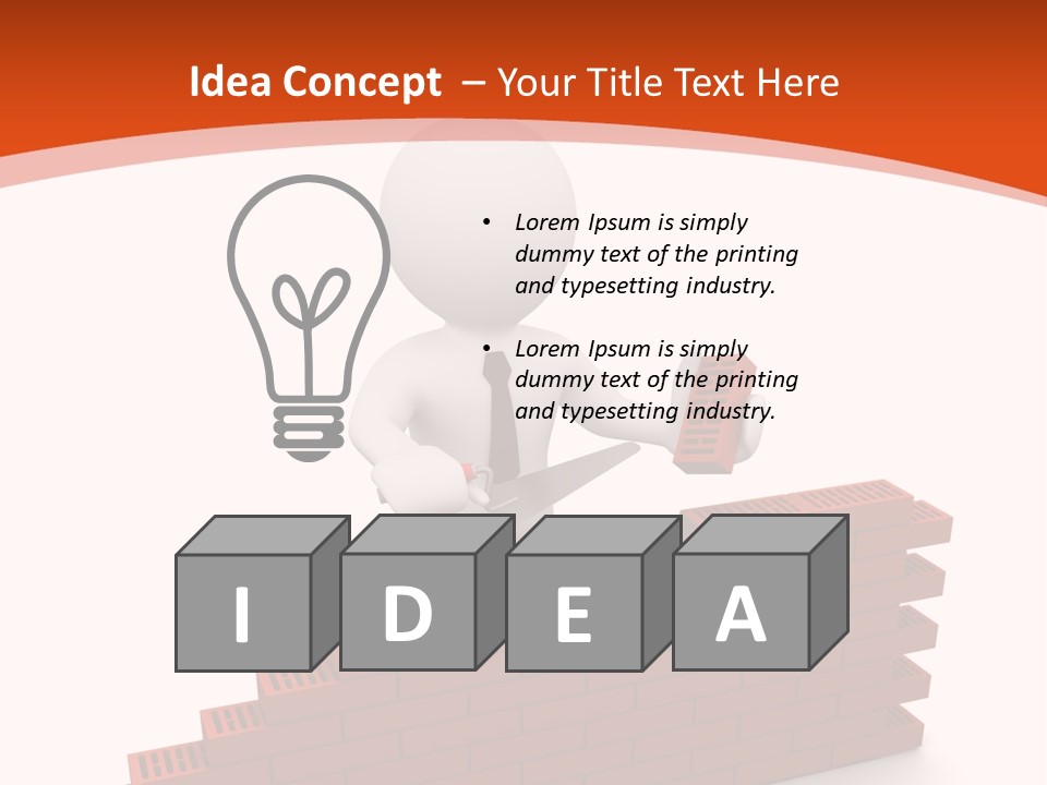 Construction Caucasian Man PowerPoint Template