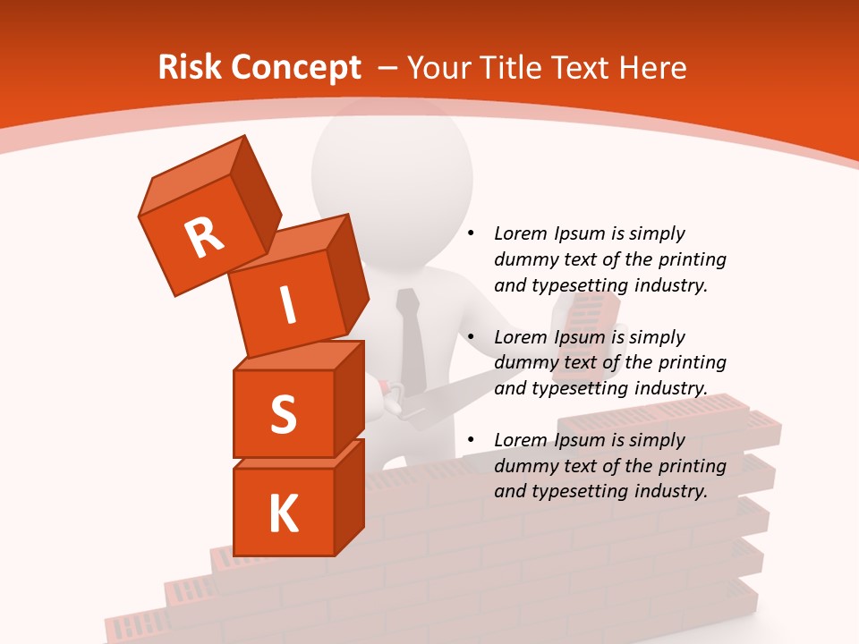 Construction Caucasian Man PowerPoint Template