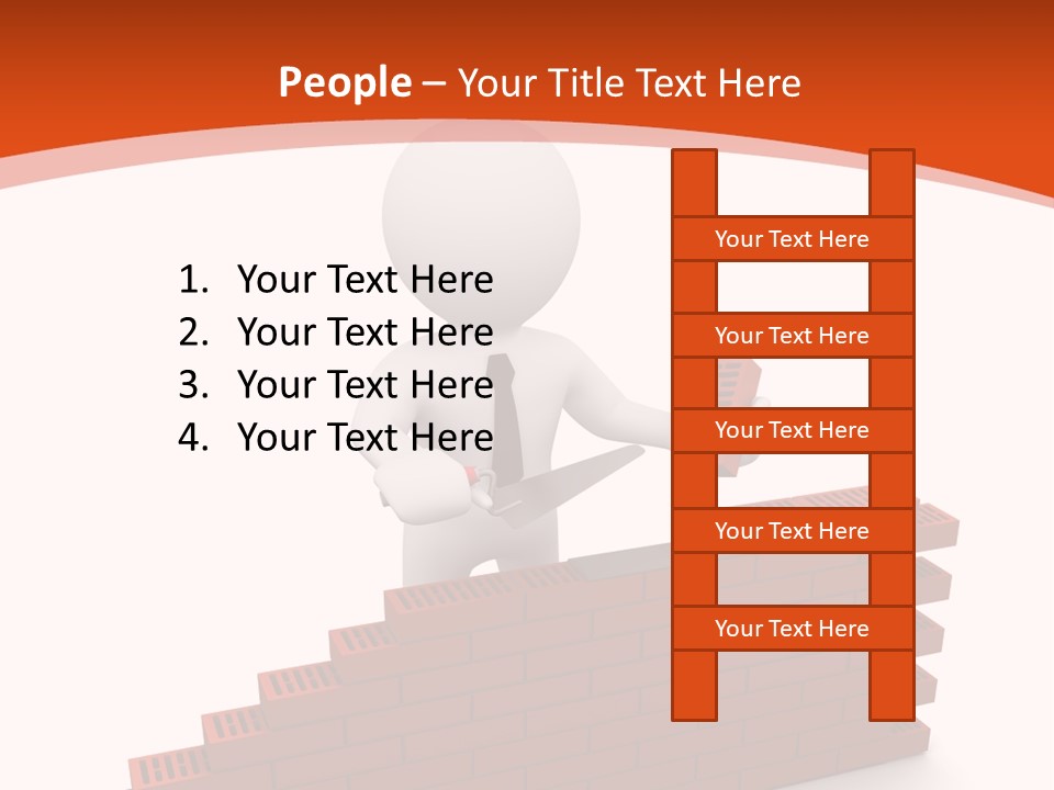 Construction Caucasian Man PowerPoint Template