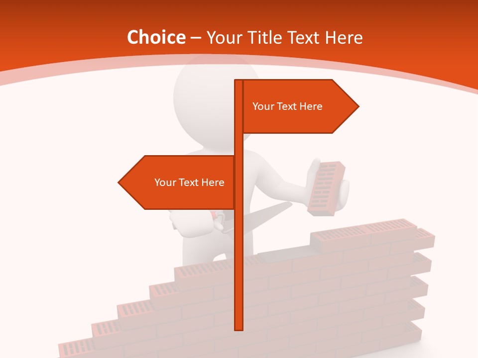 Construction Caucasian Man PowerPoint Template