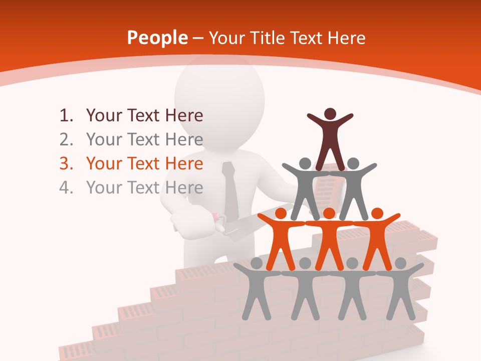 Construction Caucasian Man PowerPoint Template