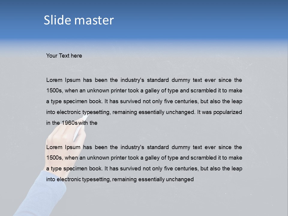 Handwriting Work Arm PowerPoint Template