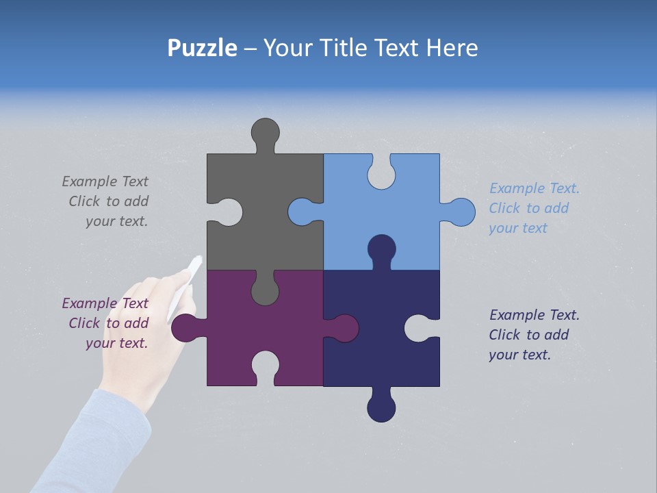 Handwriting Work Arm PowerPoint Template