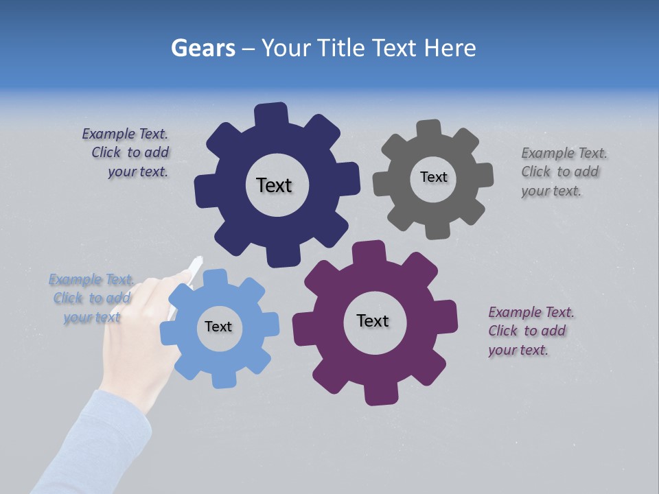 Handwriting Work Arm PowerPoint Template