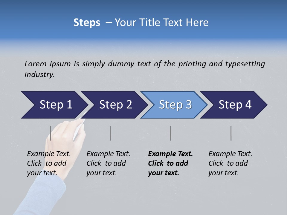 Handwriting Work Arm PowerPoint Template