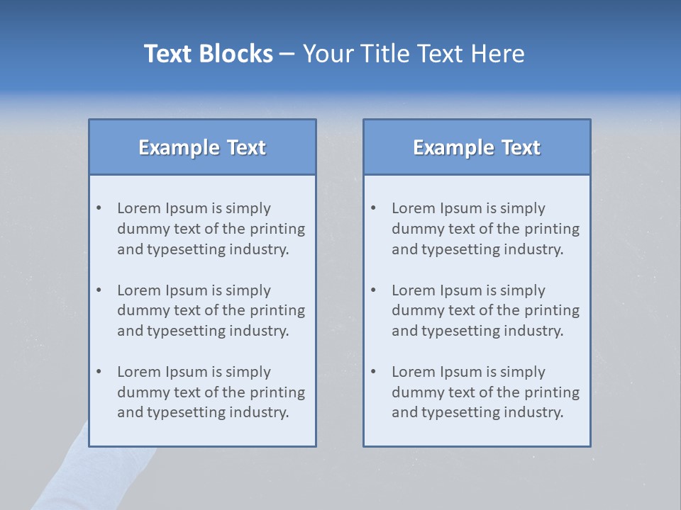 Handwriting Work Arm PowerPoint Template