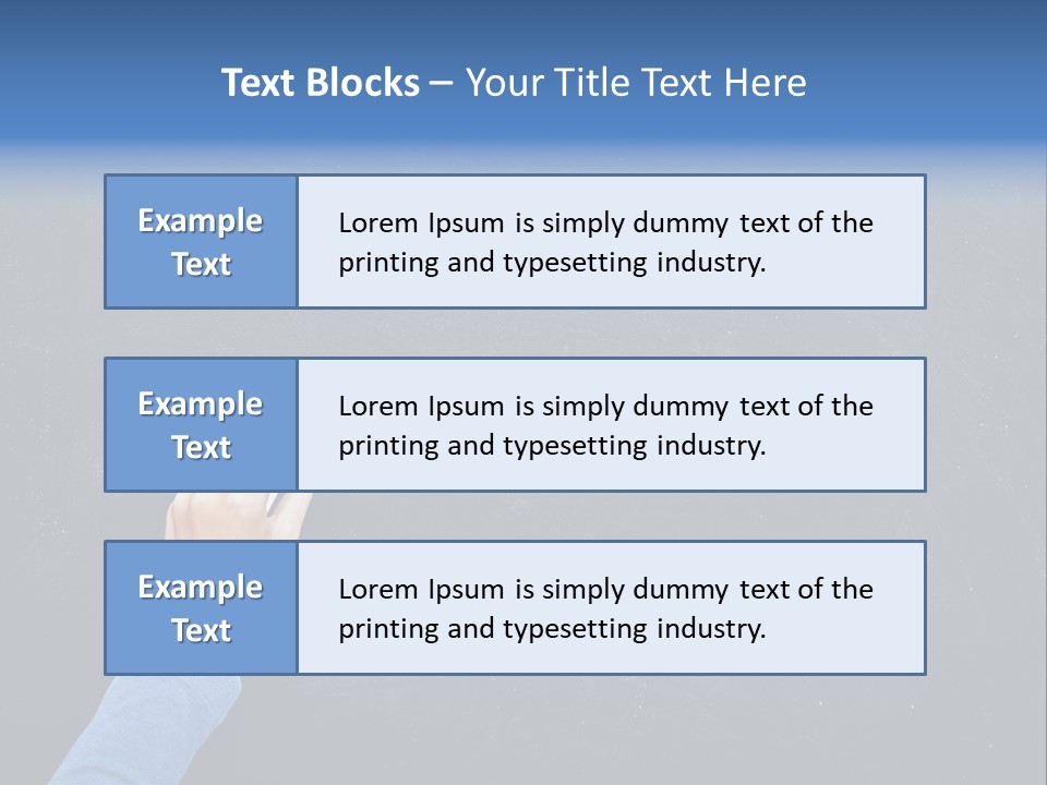Handwriting Work Arm PowerPoint Template