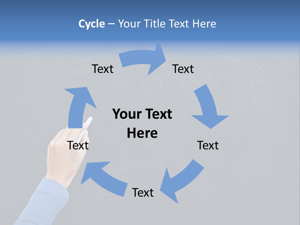 Handwriting Work Arm PowerPoint Template