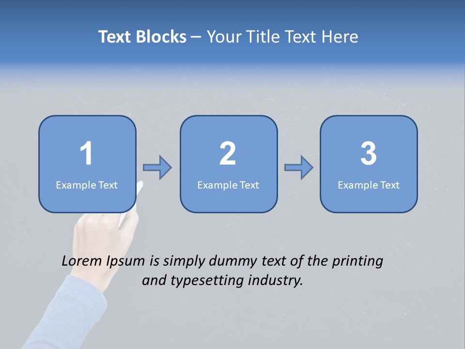 Handwriting Work Arm PowerPoint Template