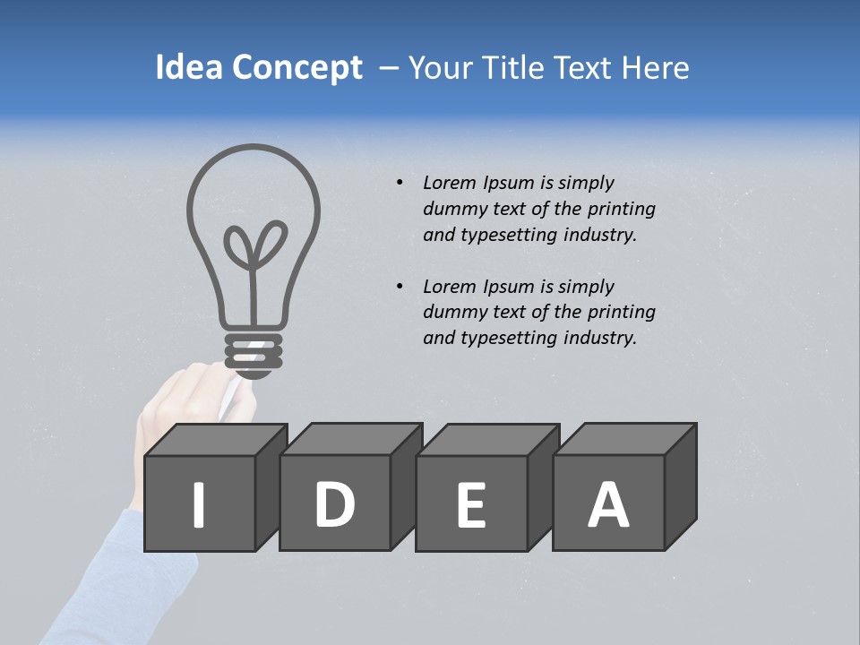 Handwriting Work Arm PowerPoint Template