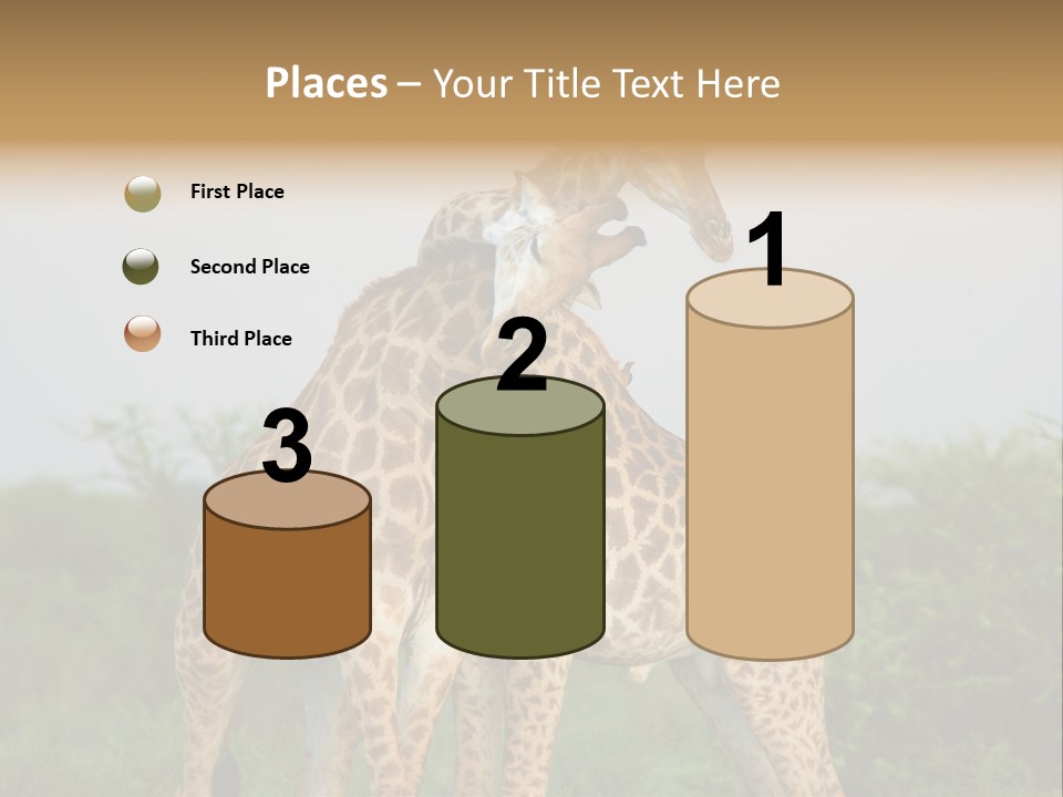 Cute Face Giraffa PowerPoint Template