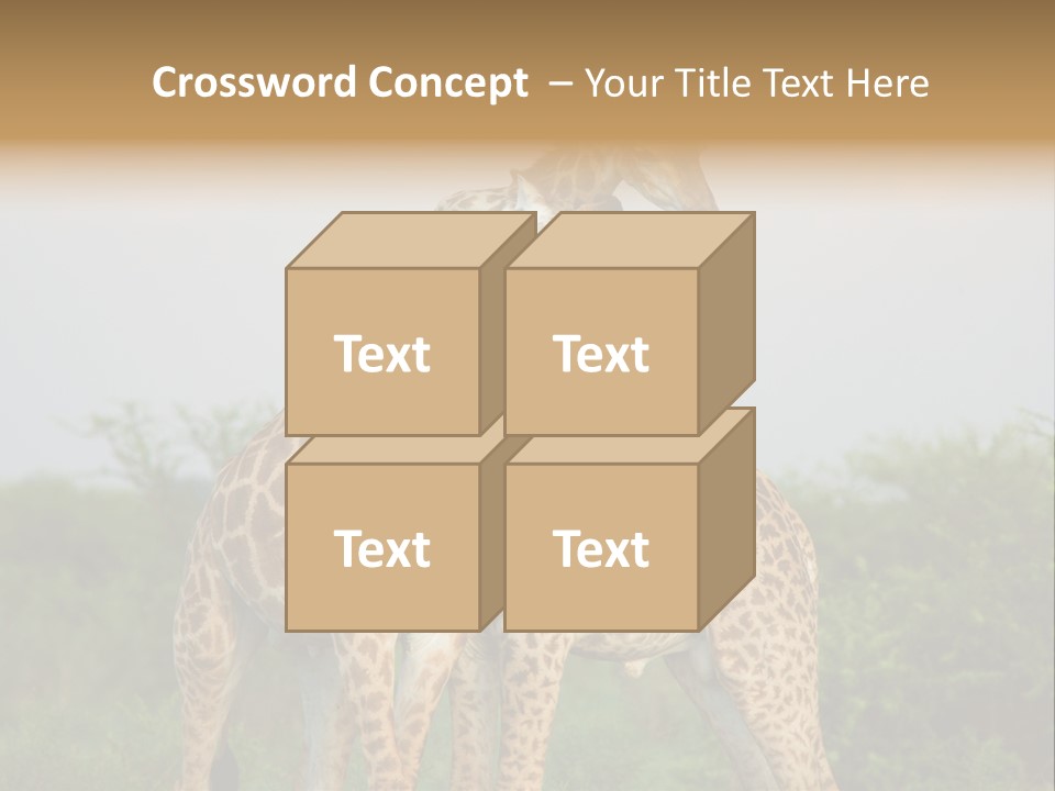 Cute Face Giraffa PowerPoint Template