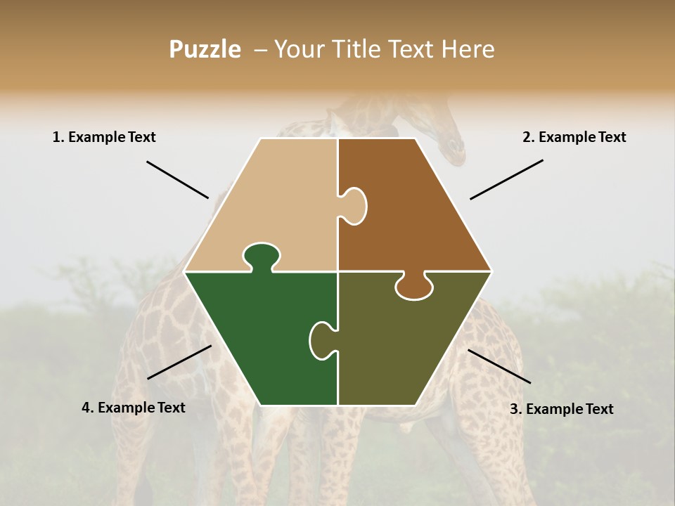 Cute Face Giraffa PowerPoint Template