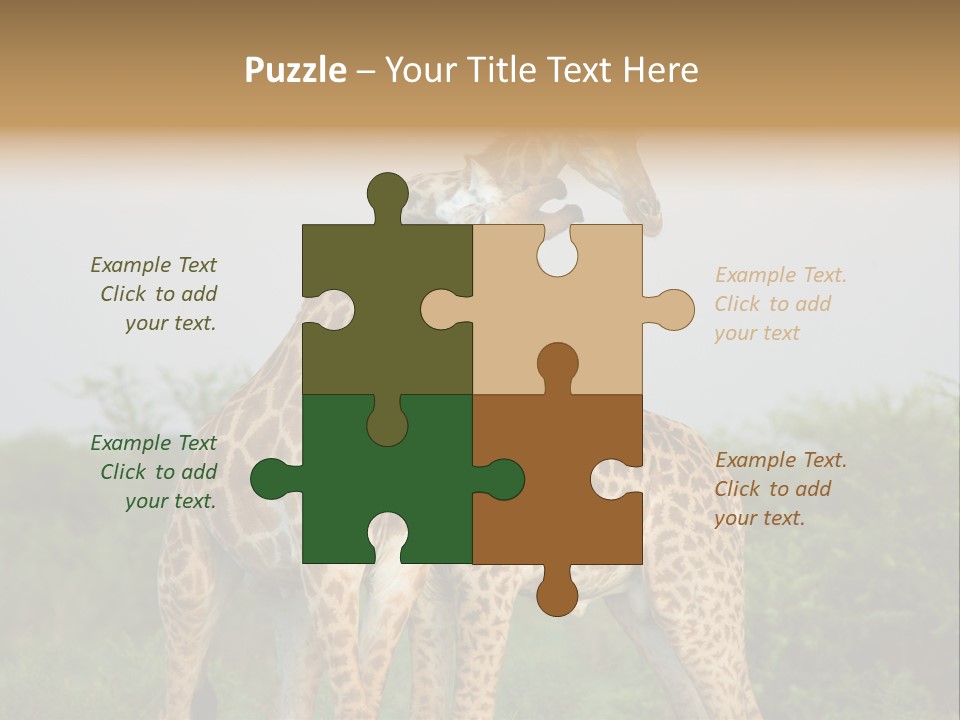 Cute Face Giraffa PowerPoint Template