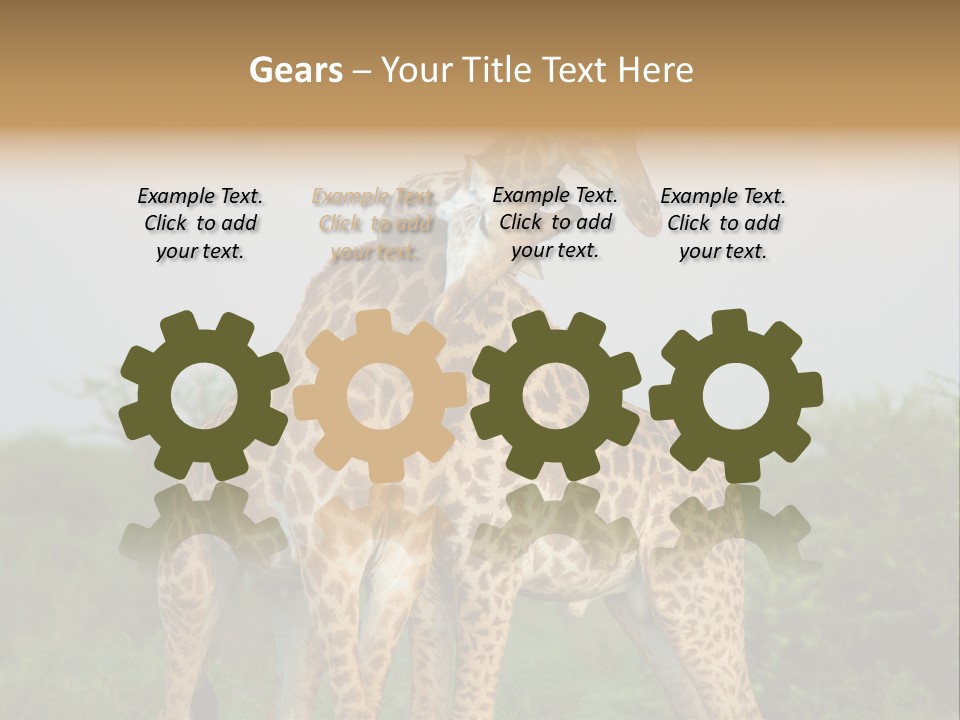 Cute Face Giraffa PowerPoint Template