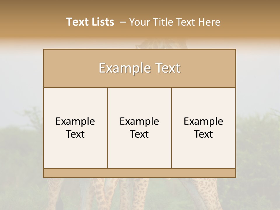 Cute Face Giraffa PowerPoint Template