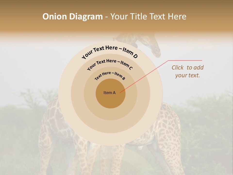 Cute Face Giraffa PowerPoint Template