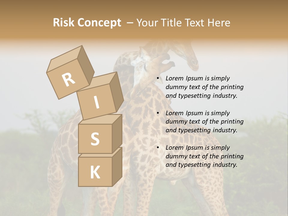 Cute Face Giraffa PowerPoint Template