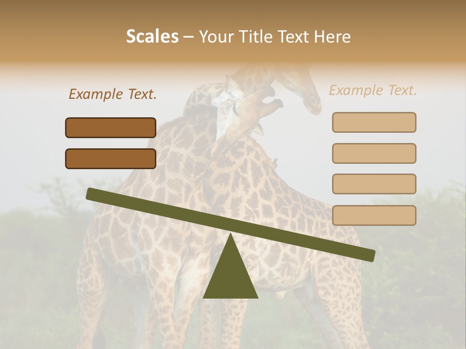 Cute Face Giraffa PowerPoint Template