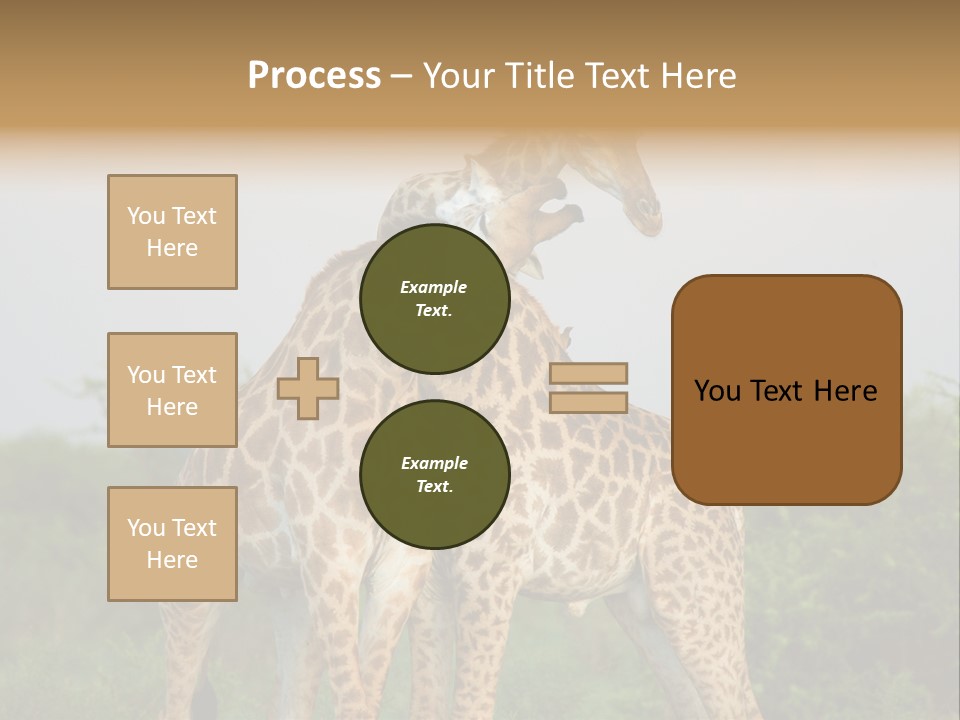 Cute Face Giraffa PowerPoint Template