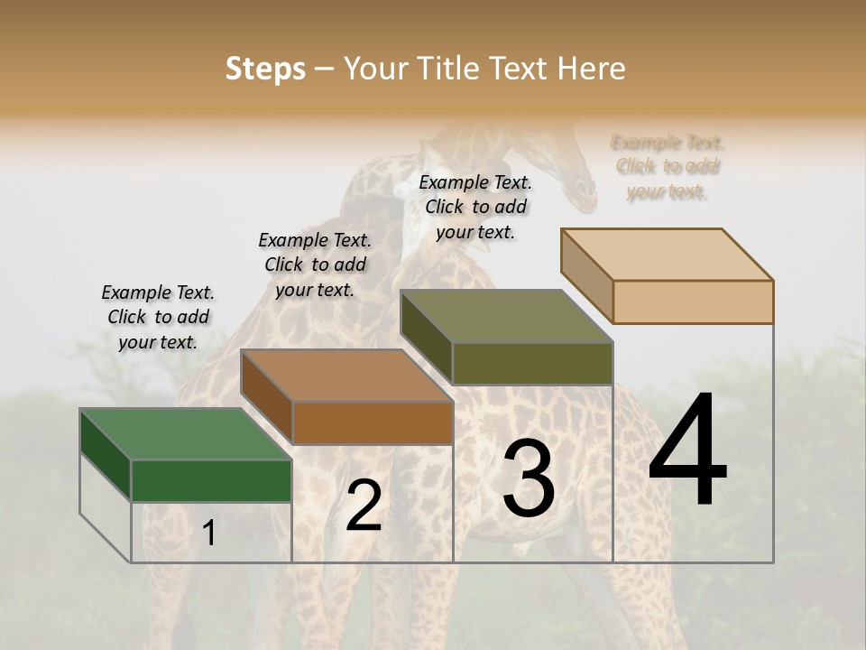 Cute Face Giraffa PowerPoint Template