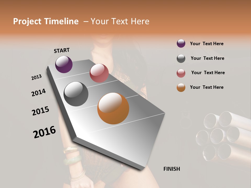 Women Glamor Air PowerPoint Template