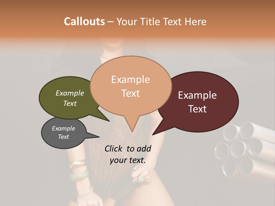 Women Glamor Air PowerPoint Template