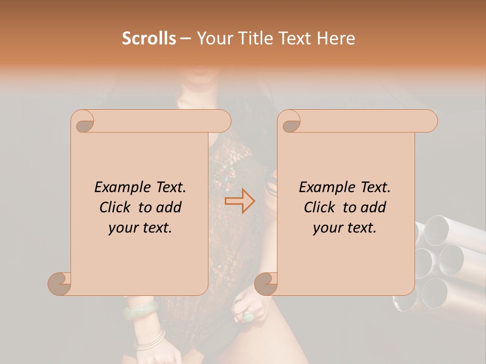 Women Glamor Air PowerPoint Template
