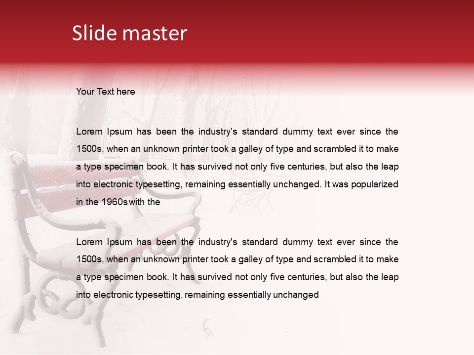 Background Red Frozen PowerPoint Template