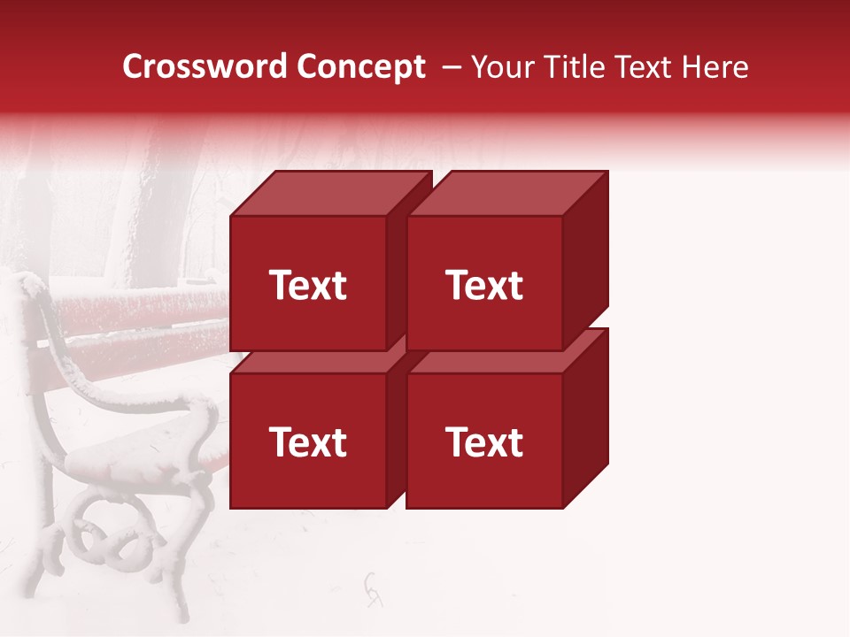 Background Red Frozen PowerPoint Template